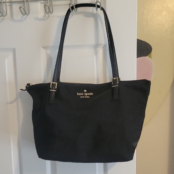 kate spade Handbags - Kate Spade Watson Lane Small/Med Maya Nylon Tote  - Black/gold